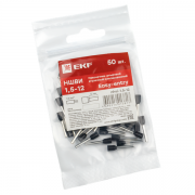 Наконечник штыревой втулочный изол. НШвИ 1.5-12 (уп.50шт) EKF nhvi-1.5-12 nhvi-1.5-12