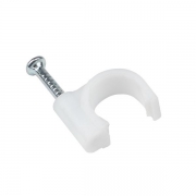 Скоба крепежная круглая с гвоздем 8мм пластик. (уп.50шт) EKF plcn-sr-8 plcn-sr-8