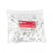 Скоба крепежная круглая с гвоздем d12мм пластик. (уп.50шт) EKF plcn-sr-12 plcn-sr-12