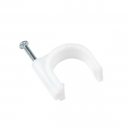 Скоба крепежная круглая с гвоздем d16мм пластик. (уп.50шт) EKF plcn-sr-16 plcn-sr-16