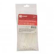 Хомут кабельный 2.5х100 нейл. бел. (уп.100шт) EKF plc-c-2.5x100 plc-c-2.5x100