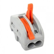 Клемма строительно-монтажная СМК 222-412 2-проводная 0.08-2.5кв.мм с рычагом (уп.100шт) PROxima EKF plc-smk-412 plc-smk-412