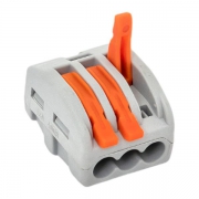 Клемма строительно-монтажная СМК 222-413 3-проводная 0.08-2.5кв.мм с рычагом (уп.100шт) PROxima EKF plc-smk-413 plc-smk-413