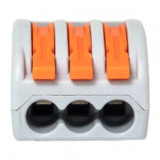 Клемма строительно-монтажная СМК 222-413 3-проводная 0.08-2.5кв.мм с рычагом (уп.100шт) PROxima EKF plc-smk-413 plc-smk-413