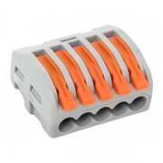 Клемма строительно-монтажная СМК 222-415 5-проводная 0.08-2.5кв.мм с рычагом (уп.100шт) PROxima EKF plc-smk-415 plc-smk-415