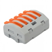 Клемма строительно-монтажная СМК 222-415 5-проводная 0.08-2.5кв.мм с рычагом (уп.100шт) PROxima EKF plc-smk-415 plc-smk-415