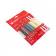 Набор трубок термоусадочных тонкостен. 6/3 (7 цветов по 3шт 100мм) EKF tut-n-6 tut-n-6