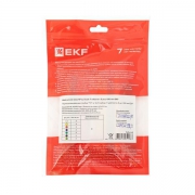 Набор трубок термоусадочных тонкостен. 6/3 (7 цветов по 3шт 100мм) EKF tut-n-6 tut-n-6