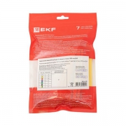 Набор трубок термоусадочных тонкостен. 10/5 (7 цветов по 3шт 100мм) EKF tut-n-10 tut-n-10