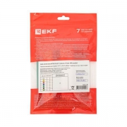 Набор трубок термоусадочных тонкостен. 8/4 (7 цветов по 3шт 100мм) EKF tut-n-8 tut-n-8