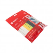 Набор трубок термоусадочных тонкостен. 12/6 (7 цветов по 3шт 100мм) EKF tut-n-12 tut-n-12