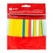 Набор трубок термоусадочных тонкостен. 20/10 (7 цветов по 3шт 100мм) EKF tut-n-20 tut-n-20