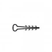 Дюбель-хомут d6х12мм для плоского кабеля полипропилен черн. (уп.50шт) EKF plc-cd-6x12b plc-cd-6x12b