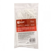 Дюбель-хомут d6х12мм для плоского кабеля полипропилен бел. (уп.50шт) EKF plc-cd-6x12w plc-cd-6x12w