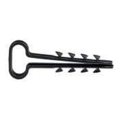 Дюбель-хомут d6х14мм для плоского кабеля полипропилен черн. (уп.50шт) EKF plc-cd-6x14b plc-cd-6x14b