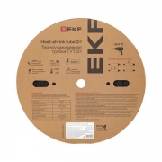 Трубка термоусадочная ТУТ нг 40/20 черн. (уп.50м) EKF tut-40-b tut-40-b