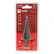 Сверло ступенчатое ST-4-30/2 HSS 14 ступ. EKF ST-4-30/2 ST-4-30/2