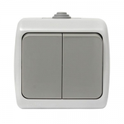 Выключатель 2-кл. ОП Мурманск 10А IP54 сер. EKF EFV10-023-30-54 EFV10-023-30-54