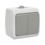 Выключатель 2-кл. ОП Мурманск 10А IP54 сер. EKF EFV10-023-30-54 EFV10-023-30-54