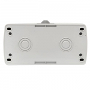 Розетка 2-м ОП Мурманск 16А IP54 с заземл. защ. шторки с крышкой сер. EKF EFR16-129-30-54 EFR16-129-30-54