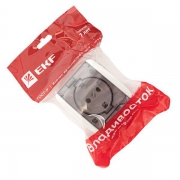 Розетка 1-м ОП Владивосток 16А IP54 с заземл. с прозр. крышкой бел. EKF EQR16-029-30-54-T EQR16-029-30-54-T