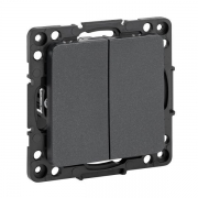 Выключатель 2-кл. Стокгольм 10А механизм черн. PROxima EKF EZV10-023-10 EZV10-023-10