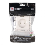 Розетка 1-м СП Стокгольм 10А IP20 без заземл. защ. шторки механизм бел. PROxima EKF EYR10-022-10 EYR10-022-10