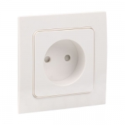 Розетка 1-м СП Стокгольм 10А IP20 без заземл. защ. шторки механизм бел. PROxima EKF EYR10-022-10 EYR10-022-10