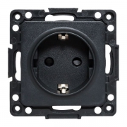 Розетка 1-м СП Стокгольм 16А IP20 с заземл. защ. шторки механизм черн. PROxima EKF EZR16-028-10 EZR16-028-10