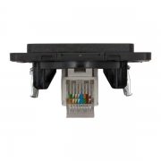 Розетка компьютерная 1-м Стокгольм RJ45 механизм черн. PROxima EKF EZK01-035-10 EZK01-035-10