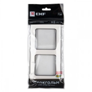 Рамка 2-м Стокгольм бел. с линией цвета черн. PROxima EKF EXM-G-305-10 EXM-G-305-10