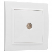 Розетка телевизионная TV 1-м СП Минск 5-862МГц 75Ом бел. Basic EKF ERA00-027-10 ERA00-027-10