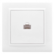 Розетка компьютерная 1-м СП Минск RJ45 бел. Basic EKF ERK01-035-10 ERK01-035-10