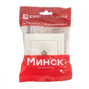 Розетка компьютерная 1-м СП Минск RJ45 бел. Basic EKF ERK01-035-10 ERK01-035-10