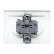 Розетка 2-м СП Минск 10А IP20 без заземл. защ. шторки бел. Basic EKF ERR10-102-100 ERR10-102-100