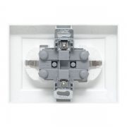 Розетка 2-м СП Минск 16А IP20 с заземл. защ. шторки бел. Basic EKF ERR16-128-100 ERR16-128-100