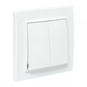 Выключатель 2-кл. СП Минск 10А IP20 бел. Basic EKF ERV10-023-10 ERV10-023-10