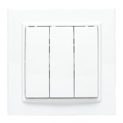 Выключатель 3-кл. СП Минск 10А IP20 бел. Basic EKF ERV10-024-10 ERV10-024-10