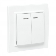 Выключатель 2-кл. СП Минск 10А IP20 с индикатором бел. Basic EKF ERV10-123-10 ERV10-123-10