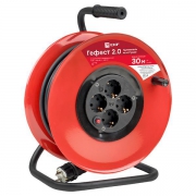 Удлинитель на катушке 4х30м с заземл. 16А IP20 Гефест 2.0 КГ 3х2.5 3.5кВт предохр. PROxima EKF UKG02-16-R325-4-30 UKG02-16-R325-4-30