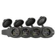 Розетка 4-м 16А IP44 2P+PE 230В с защ. крышками каучук Basic EKF RPS-020-16-230-44 RPS-020-16-230-44
