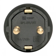 Вилка прямая 230В 2P+PE 16А IP44 каучук EKF RPS-011-16-230-44 RPS-011-16-230-44