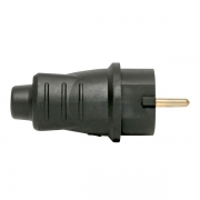 Вилка прямая 230В 2P+PE 16А IP44 каучук EKF RPS-011-16-230-44 RPS-011-16-230-44
