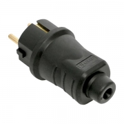 Вилка прямая 230В 2P+PE 16А IP44 каучук EKF RPS-011-16-230-44 RPS-011-16-230-44