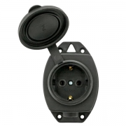 Розетка настенная 16А IP44 230В 2P+PE с защ. крышкой каучук Basic EKF RPS-014-16-230-44 RPS-014-16-230-44