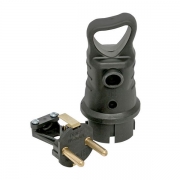 Вилка угловая 16А 2P+PE 230В IP44 с кольцом каучук Basic EKF RPS-017-16-230-44 RPS-017-16-230-44