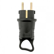 Вилка угловая 16А 2P+PE 230В IP44 с кольцом каучук Basic EKF RPS-017-16-230-44 RPS-017-16-230-44