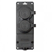 Розетка 2-м 16А IP44 2P+PE 230В с защ. крышками каучук PROxima EKF RPS-018-16-230-44-r RPS-018-16-230-44-r