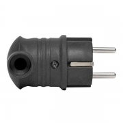 Вилка угловая 16А 2P+PE 230В IP44 каучук PROxima EKF RPS-017-16-230-44-r RPS-017-16-230-44-r