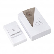 Звонок беспроводной 36 мелод. 80м с индик. на батарейках 004 2х1.5В АA бел.-сер. Basic EKF DBB-A-004 DBB-A-004